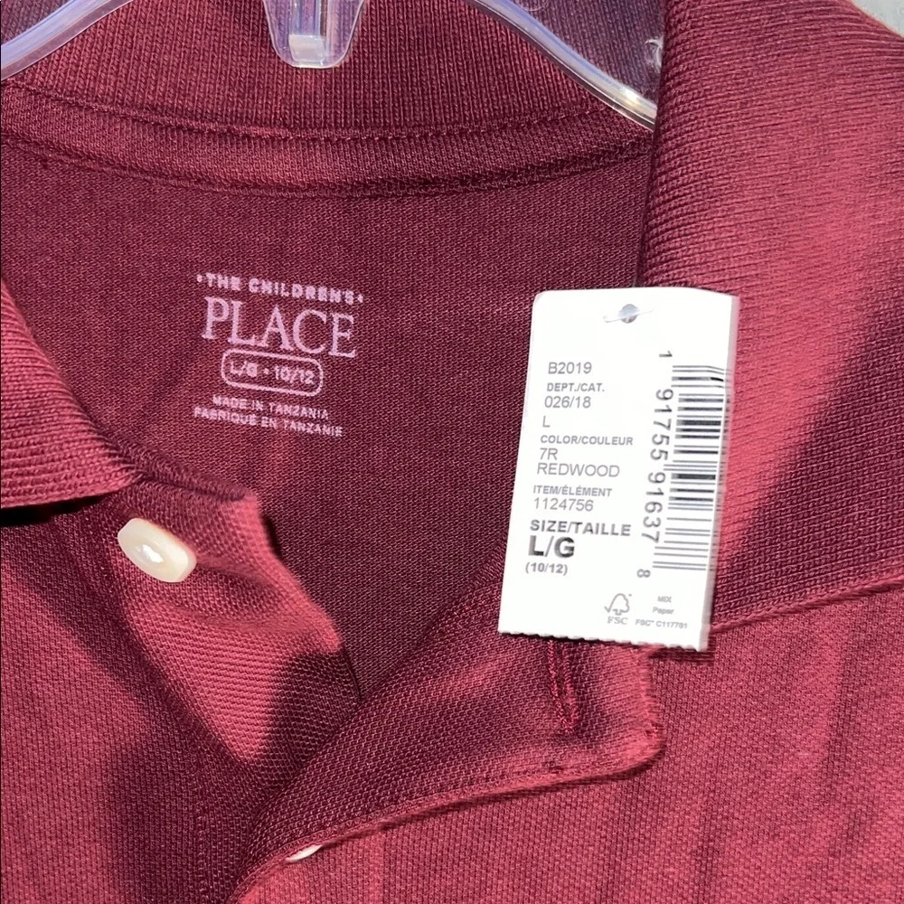 The Children's Place Deep Red Polo Shirt BRAND NEW